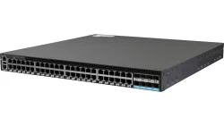 Netberg Aurora 221 48x 1G + 8x 10GE, Broadcom Trident3-X2 Bare Metal Switch for data centers, front angled view