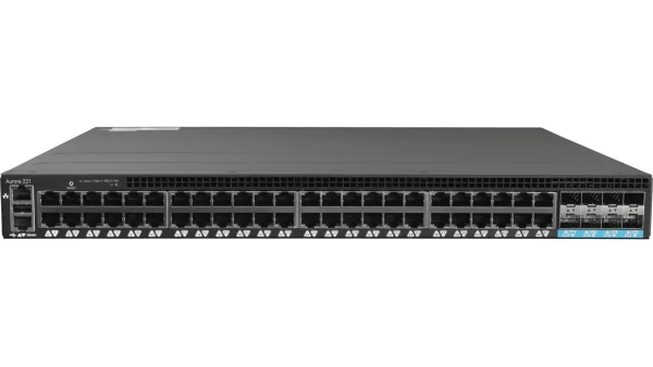 Netberg Aurora 221 48x 1G + 8x 10GE, Broadcom Trident3-X2 Bare Metal Switch for data centers, front view